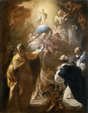 The Infant Christ in Glory with Saints Dominic and Nicholas - Bozzetto